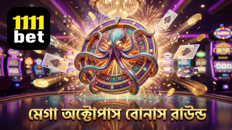 মেগা অক্টোপাস হুইল বোনাস রাউন্ড ট্রিগার করা দৃশ্য